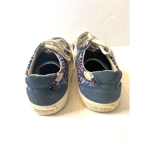 Canvas Native Tennis Shoes Women's 9 Men's 7 Blue Floral Patchwork bohemian - Picture 5 of 14